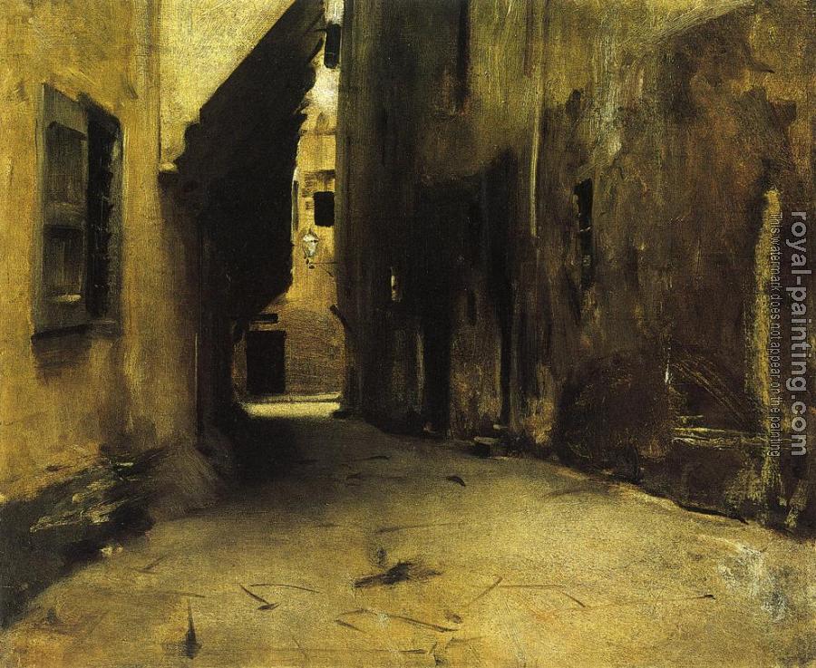 John Singer Sargent : A Street in Venice